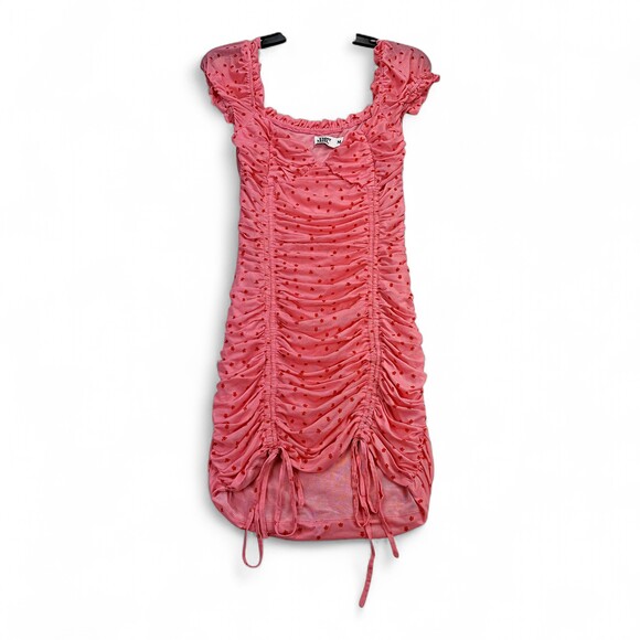 Tiger Mist Dresses & Skirts - Tiger Mist Pink Ruched Bodycon Mini Dress Size M